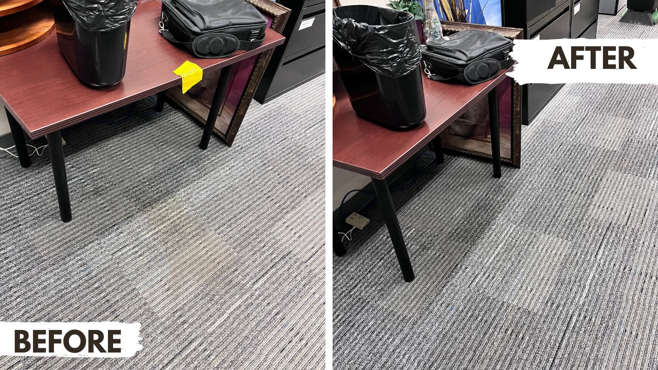 Window cleaning before and after